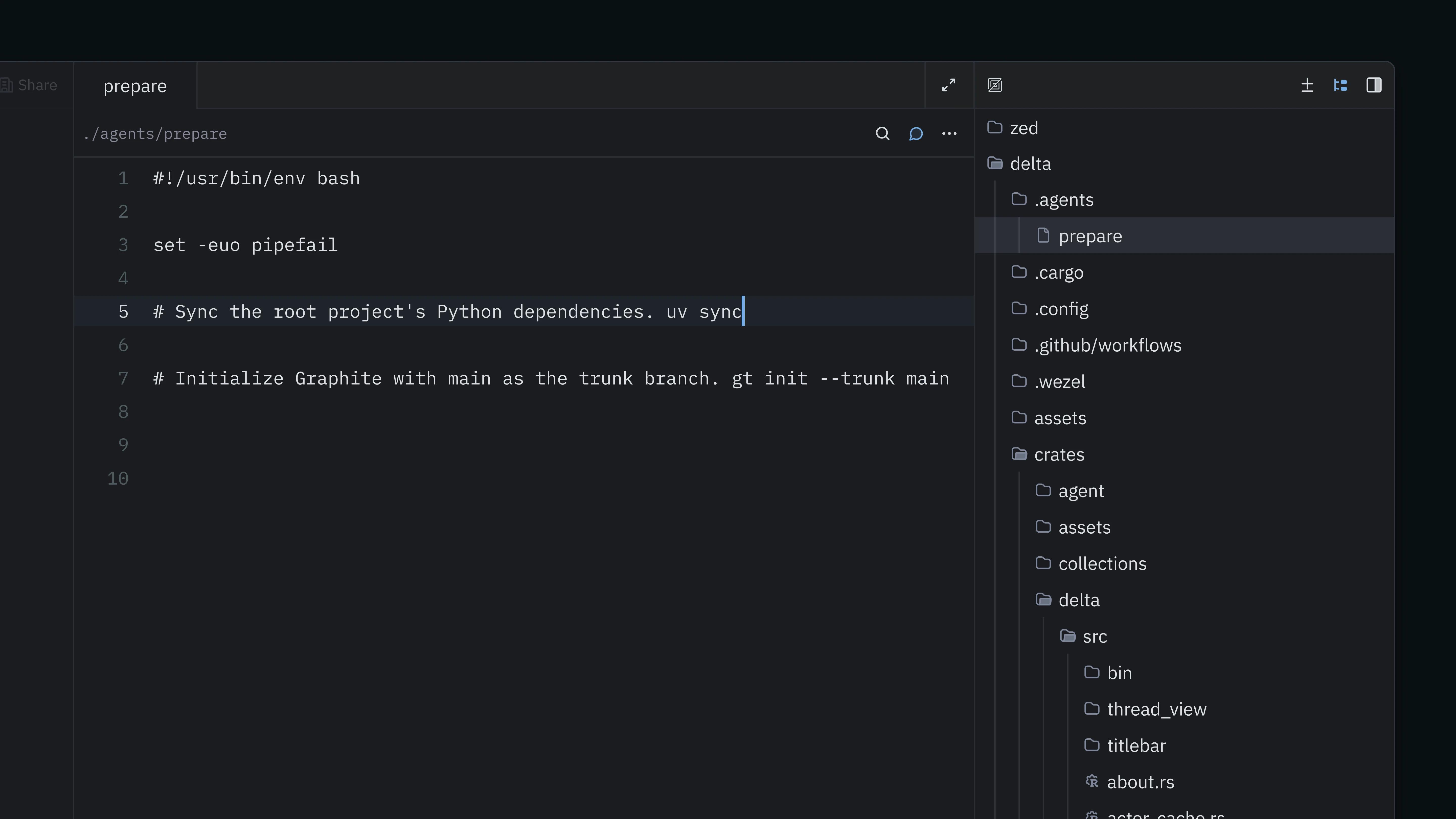 A committed preparation script keeps temporary checkouts reproducible.