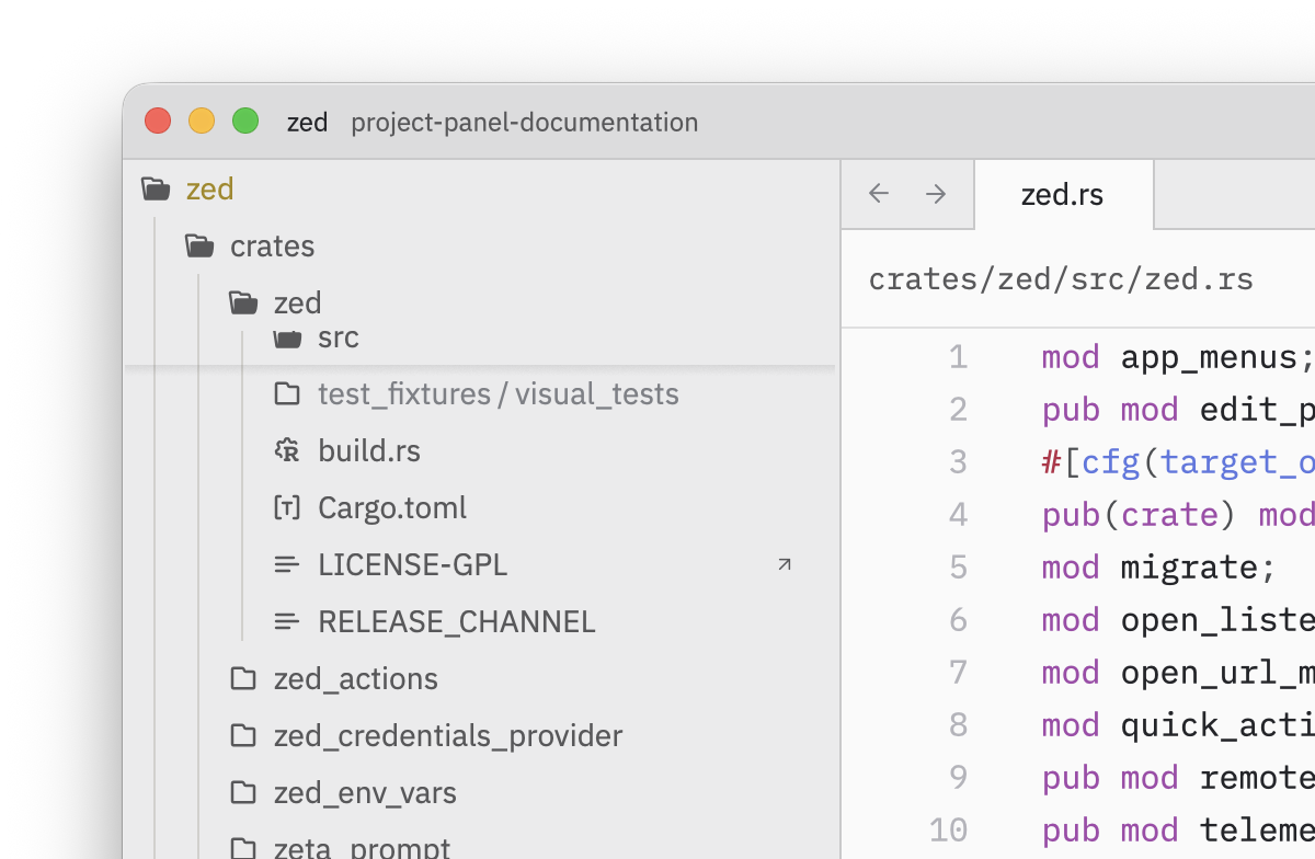 Project Panel: Sticky Scroll Enabled